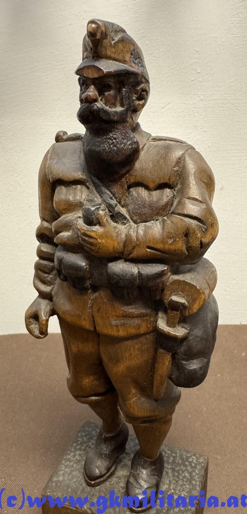 k.u.k. Standschütze/Gebirgsschütze - geschnitzte Figur 1918!! — image 7