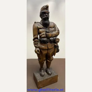 k.u.k. Standschütze/Gebirgsschütze - geschnitzte Figur 1918!!