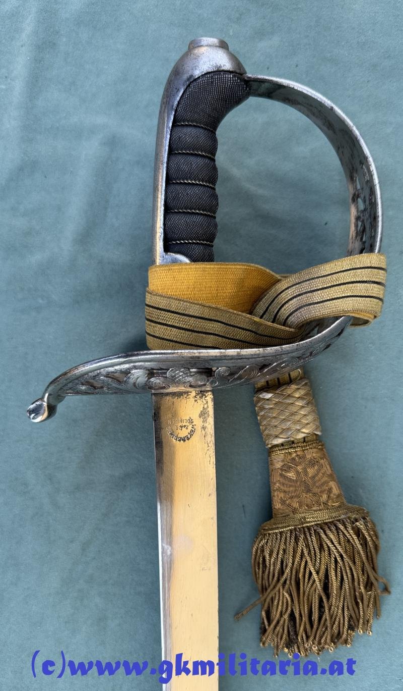 Komplette Säbel-Garnitur Säbel M1869 Kavallerie für Offizier mit Portepee und Gehänge!! - 'Offiziers-Verein WIEN' !! — image 10