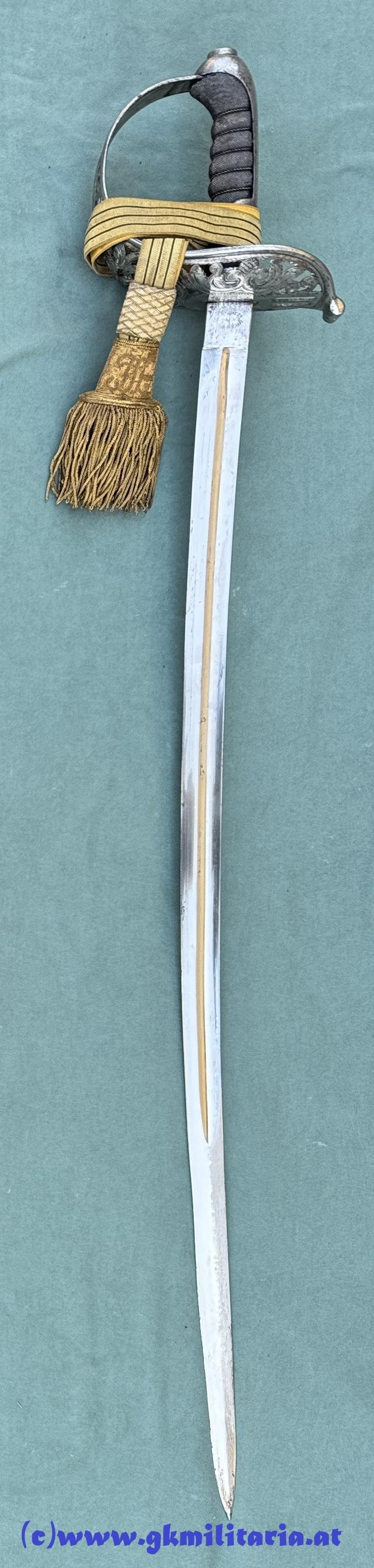Komplette Säbel-Garnitur Säbel M1869 Kavallerie für Offizier mit Portepee und Gehänge!! - 'Offiziers-Verein WIEN' !! — image 7