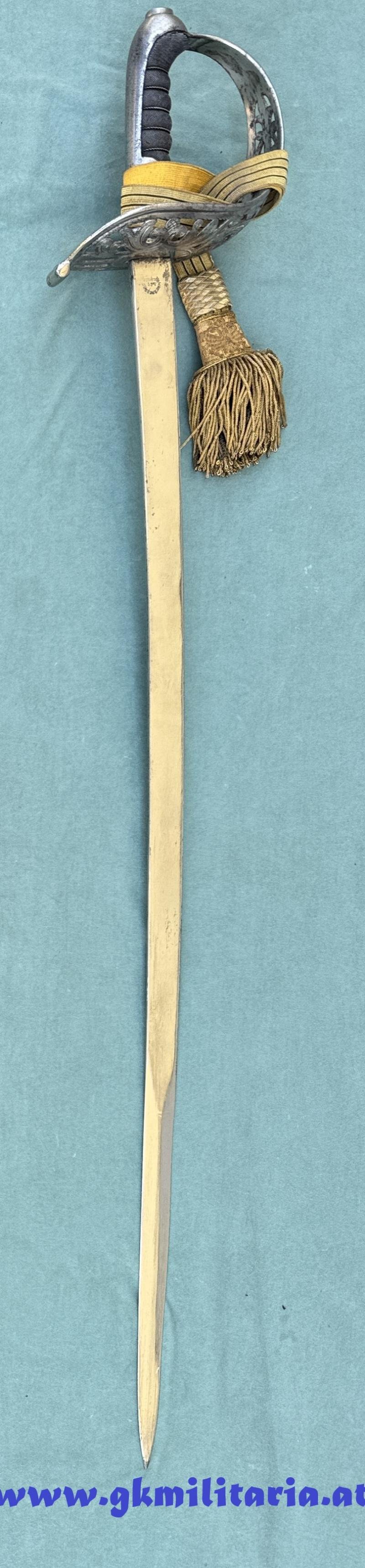 Komplette Säbel-Garnitur Säbel M1869 Kavallerie für Offizier mit Portepee und Gehänge!! - 'Offiziers-Verein WIEN' !! — image 9