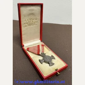 k.u.k. Eisernes Verdienstkreuz im Luxusetui! G.A. Scheid!