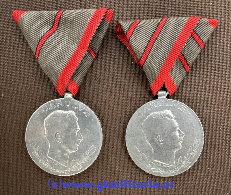 6er Satz Verwundetenmedaille Kaiser Karl I. - MINT! — image 2