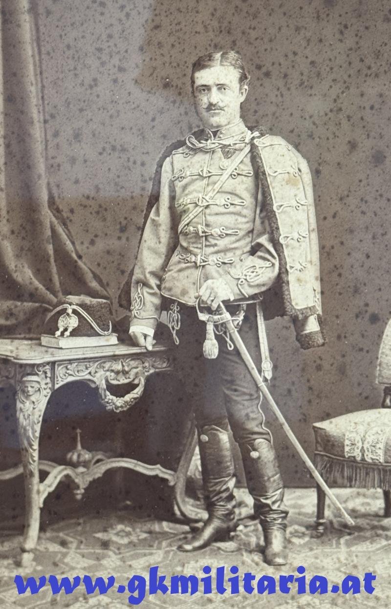 Portrait k.u.k. Offizier Husaren-Regiment - 1870! - Selten! — image 2