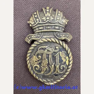 k.u.k. Kriegsmarine Kappenkokarde 'FRANZ JOSEPH I.' für Unteroffiziere!