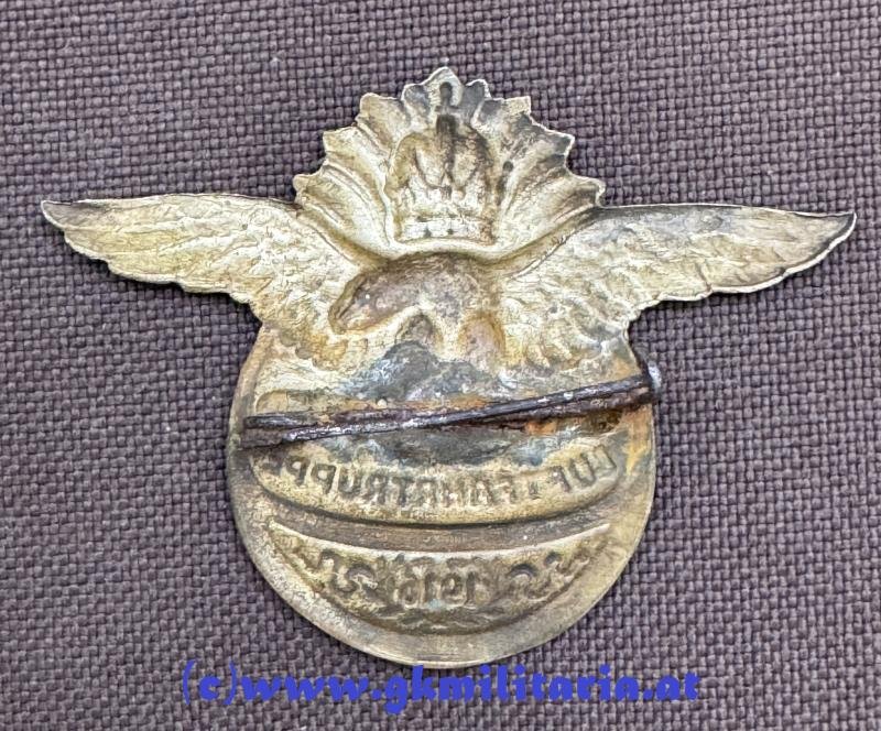 k.u.k. Kappenabzeichen 'k.u.k. Luftfahrtruppe 1916' !! — image 2
