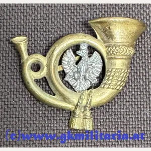 k.k. Jägerhorn für die Feldkappe der Tiroler Kaiserjäger!