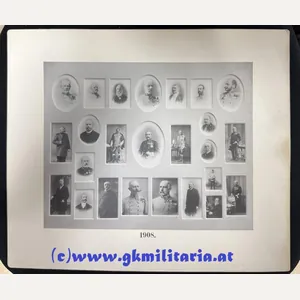 k.u.k. Portrait mit sehr hohen Offizieren - FZM Freiherr von …