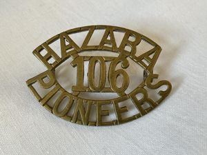 Indian Army 106th HAZARA PIONEERS shoulder title