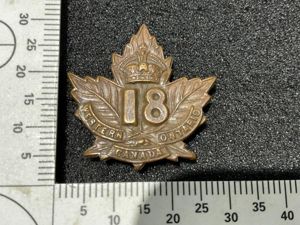 WW1 C.E.F 18th Infantry Battalion collar badge