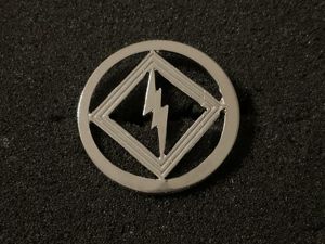 B.S.A.P Radio operators chrome sleeve badge