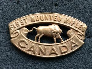 WW1 CEF First Mounted Rifles Of Canada Shoulder Title By …