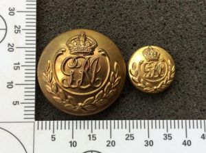 WW2 Indian Army Brass Buttons (1924-47)
