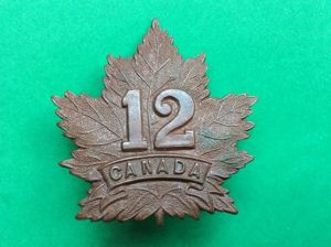 WW1 C.E.F 12th Inf Batt, Maritime Provences Cap badge
