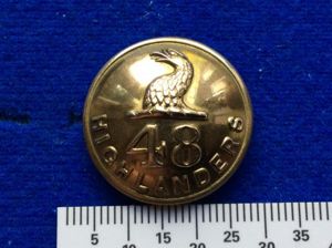 Canadian 48th Highlanders Gilt Button
