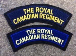 The Royal Canadian Regiment Cloth Shoulder Titles
