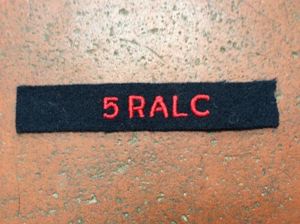 Canadian Artillery 5 RALC Cloth Title