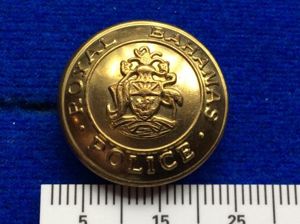 Royal Bahamas Police Brass Button