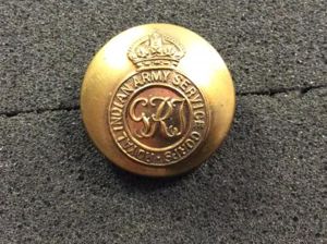 K/C Royal Indian Army Service Corps Officers Button