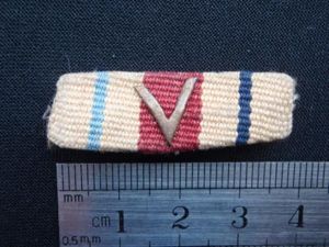 Africa Star 'V' (Victory) POlish Worn Ribbon