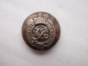 V/R H.M Equerries & Aides-de-camp Victorian Silver Plate Button