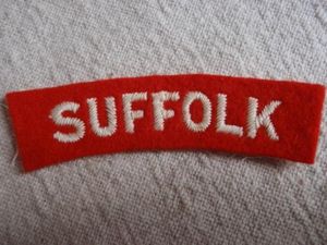 WW2 SUFFOLK Wool Shoulder Title