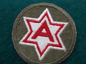WW2 6th Army Silk Cut Edge Patch
