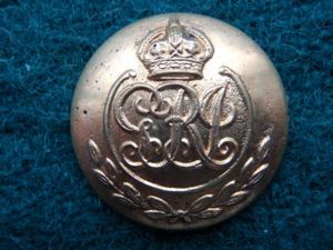 Gilt Officers G.R Indian Button