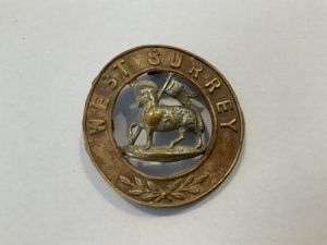 Post 1881 West Surrey Regiment helmet centre dug up in …
