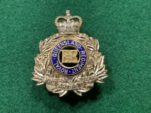 Royal Queensland Regiment collar badge by STOKES.