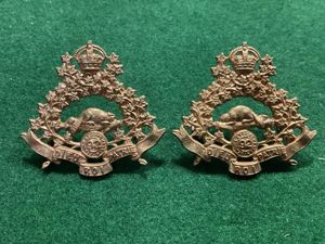 Canadian Militia; 92nd Dorchester Regiment collar badges