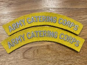 Army Catering Corps (ACC) shoulder titles,matching pair.