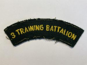 Australian 3 Training Battalion cloth shoulder title.