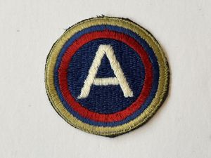 WW2 British made U.S 3rd Army silk sleeve patch.