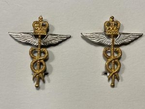 Q/C RAF medical Officers mess dress collar badges