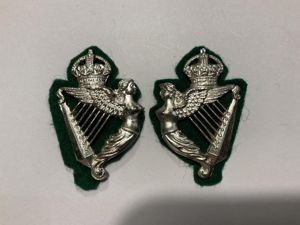 K/C 8th Kings Royal Irish Hussars officers collar badges