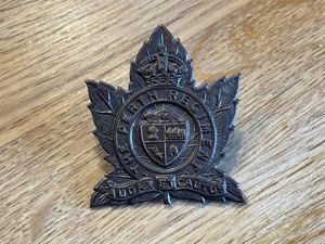 Canadian; The Perth Regiment cap badge.