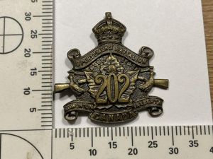 WW1 CEF 202nd Inf Batt 'Edmonton Sportsmen's Batt' collar.