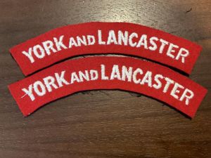 YORK AND LANCASTER cloth shoulder titles