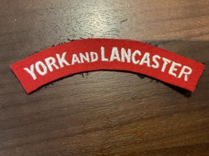YORK AND LANCASTER cloth shoulder title