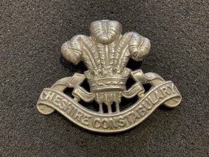 Cheshire Constabulary Victorian Shako cap badge