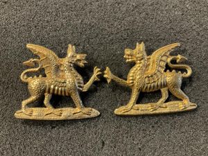 WW1 The Buffs (Royal East Kent Regiment) collar badges.