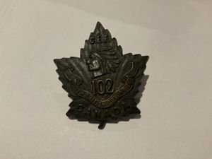 WW1 C.E.F 102nd (North British Columbians) collar badge