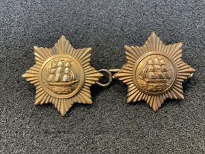 British Guiana Police collar badges circa 1904-40s .