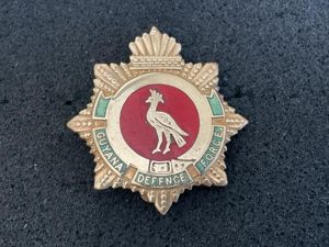 Guyana Defence Force cap badge, circa 1960-70s