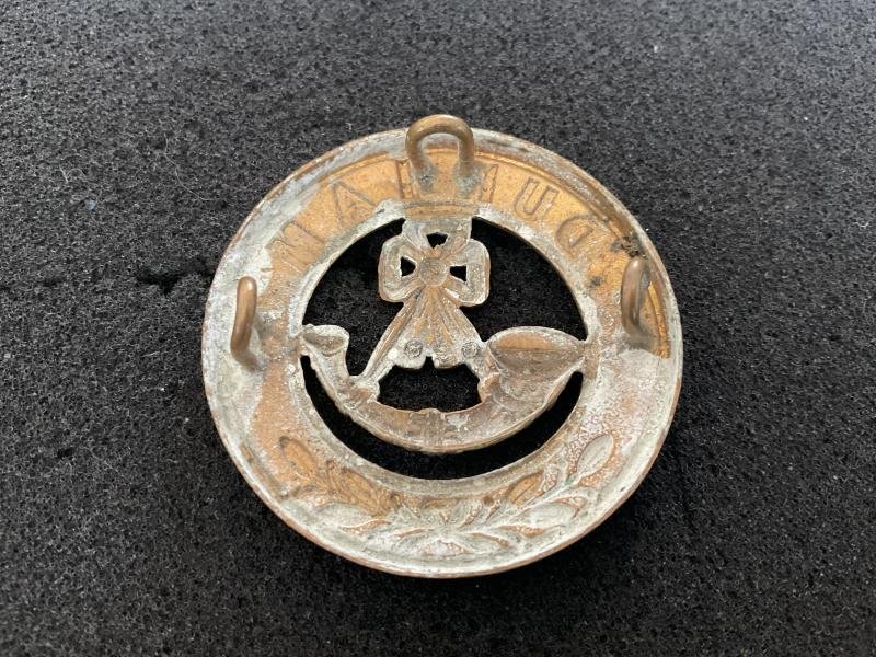 Victorian Durham Light Infantry helmet plate centre. — image 2