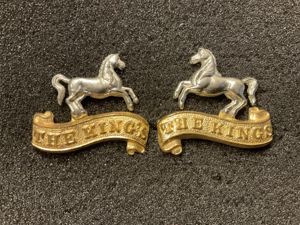 The Kings (Liverpool) Regiment collars, circa 1896-1926.