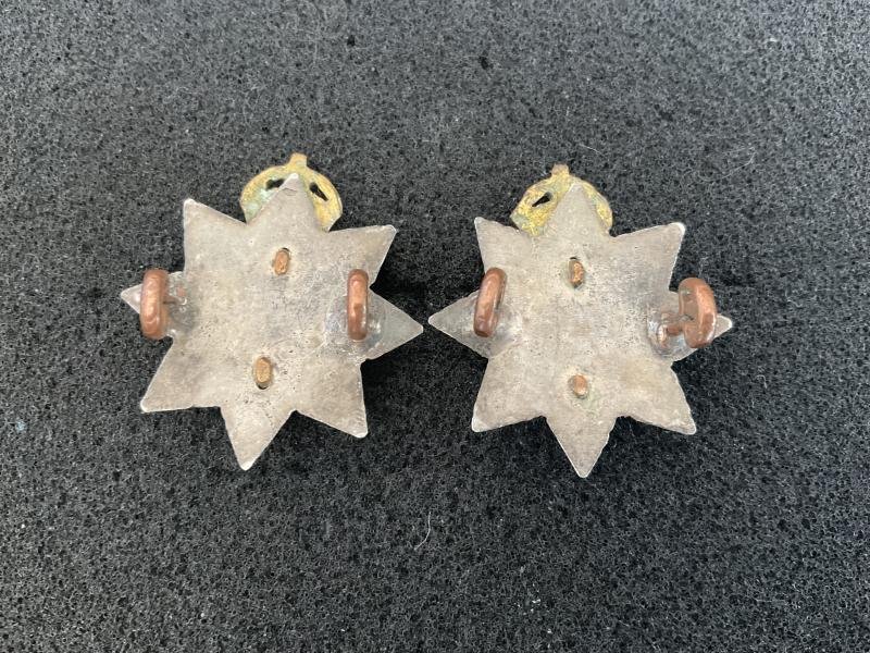 WW1/2 East Surrey Regiment officers collar badges. — image 2