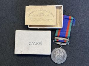 WW2 Canadian Volunteer Service medal in issue box.