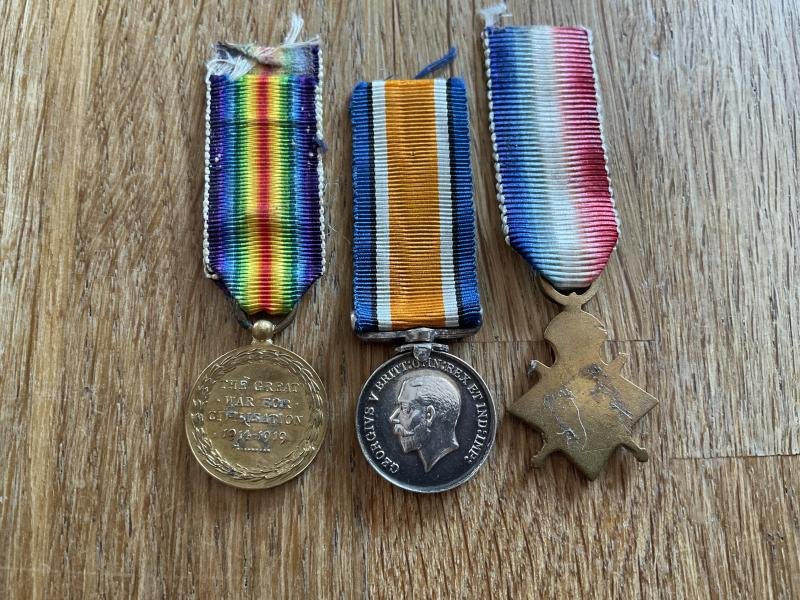 Miniature WW1 Trio medal , victory with M.I.D — image 2